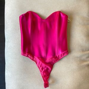 Aritzia Jazzy Red corset bodysuit